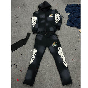 Conjunto Deportivo Personalizado 2025, Conjunto de Pantalones Deportivos de Alta Calidad con Logotipo, Pantalones Deportivos Anchos para Hombre, 100% Algodón, Estampado Personalizado - Product Image 6