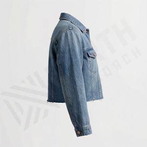 Veste en jean pour femmes grandes tailles, usage extérieur, nouveau design, tendance, décontractée, streetwear, vêtements, couleur personnalisée - Product Image 3