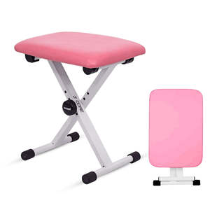 5 Core Keyboard <b>Bench</b> 2 Inch Padded Cushioned Piano Stool Height Adjustable 19" Guitar Seat Portable - Product Image 1