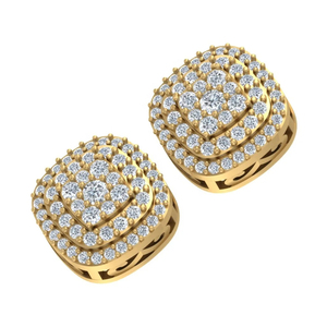 Pendientes de tuerca de lujo de oro macizo de 14 quilates de Ley 925 para mujer, pendientes de tuerca de diamante creados en laboratorio con diamante cultivado en laboratorio solitario - Product Image 3