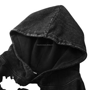 ผู้ผลิตเสื้อฮู้ดดี้ผู้ชายแบบมีซับใน ป้องกันขนร่วง ผ้าเดนิมเนื้อแน่น ทรงปกติ ผ้าฝ้าย 100% คุณภาพสูง น้ำหนัก 300 กรัม สำหรับฤดูใบไม้ร่วง ปี 2025 - Product Image 2