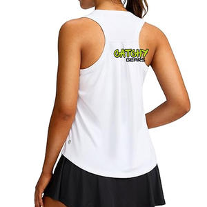 Polo de golf sans manches pour femmes avec impression par sublimation, respirant, léger, extensible dans les 4 sens, à séchage rapide, sportif et décontracté - Product Image 6