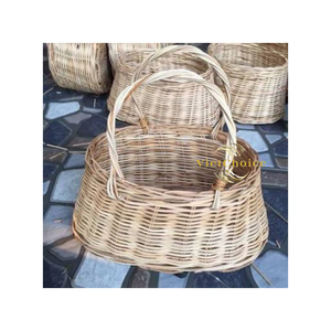 Eco Handwoven Rattan Storage <b>Basket</b> Natural <b>Wicker</b> Fruit Bowl Multifunction Kitchen Bathroom Organizer Living Room - Product Image 3