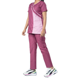 Uniforme de Hospital de Enfermería Médica de la mejor calidad para mujer, Unisex, índigo, cuello en V, manga corta, conjuntos de uniformes médicos, traje sanitario clínico - Product Image 3