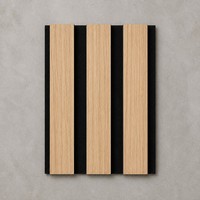 Panneau mural acoustique en bois, panneau absorbant le son à lattes, grain de bois naturel, revêtement intérieur pour la maison, le bureau, l'hôtel