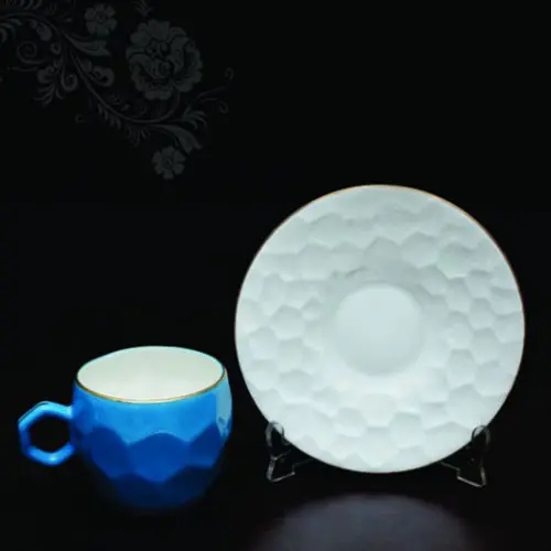 Feine chinesische Teetasse retro Keramik-Tasse viktorianischer Stil Untertasse klassische weiße Tasse Keramik elegantes Geschirrset Königliche Keramik-Teetasse