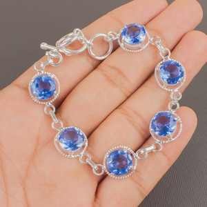 Bracelet en Tanzanite, pierre précieuse, argent sterling 925, bijoux faits à la main, cadeau de naissance de décembre pour femmes - Product Image 5