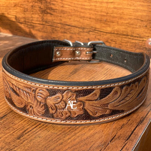 Hand Tooled Leather <b>Dog</b> <b>Collar</b> Skull Pet <b>Collars</b> Designer Soft Durable Bulk Wholesale Product Hot Sale <b>Dog</b> <b>Collar</b> - Product Image 1