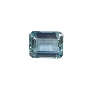 Faceted Octagon Aquamarine Premium Quality Semiprecious 100% Natural Aquamarine Gemstone Jewelry Making