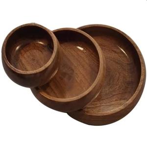 Produit d'ustensiles de cuisine à l'allure royale Bol en bois Bol de service à salade ou fruits Bol chinois avec qualité standard - Product Image 6