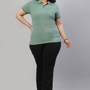 Camiseta de Polo transpirable de gran tamaño para mujer, diseño de Cuello clásico con estilo informal holgado inspirado en la ropa de calle para Polo - Product Image 6