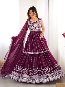 Colección 2025 para el Festival de la India: Conjunto de Salwar Kameez Dupatta para Mujer, en Faux Georgette con Bordado de Hilo, de Secado Rápido, para Todas las Temporadas, Ideal para Fiestas - Product Image 2
