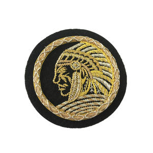 Multi Color Blazer Wool Hand Embroidered <b>UK</b> Pocket <b>Badge</b> | Hand Made Bullion Wire Security <b>Badges</b> - Product Image 3