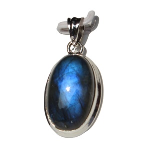 Pendentif unisexe Rudra Gems en argent sterling 925, serti clos, fait main, labradorite éclatante, style bohème, certifié par une tierce partie - Product Image 4