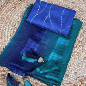 ผ้าแจ็คการ์ด pallu สวยดีไซเนอร์ล่าสุดใช้ได้ทั่วส่าหรี - Product Image 1