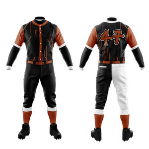 Uniforme de Béisbol, Jersey y Pantalones de Color Sólido, Diseño Personalizado, Cuello en V, Uniforme de Equipo, Nuevo Estilo, Cómodo - Product Image 4