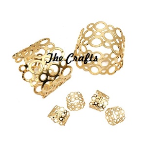 Leaf Design Napkin <b>Ring</b> Metal Gold Color Leaf Napkin <b>Ring</b> <b>For</b> Home Hotel Wedding And Restaurant Usage - Product Image 4