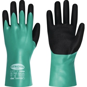 Guantes Resistentes a Químicos, Talla 9, Verde/Negro, EN 407/EN 388/EN 374, Paquete de 12 - Product Image 1