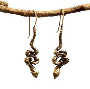 Boucles d'oreilles longues en laiton pour femmes Boucles d'oreilles pendantes à la mode pour filles - Product Image 1