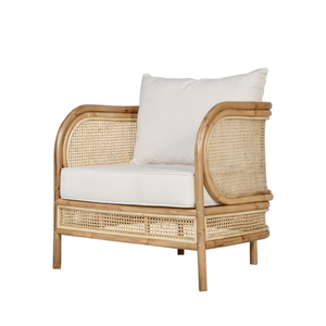 Sillones de mimbre natural bohemios de mimbre para el hogar Silla de mimbre para exteriores de Vietnam Fábrica de muebles para el hogar de exportación - Product Image 2