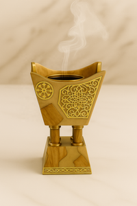 Brûleur à Bakhoor en bois d'acacia premium 2026 avec résine époxy, artisanal, diffuseur d'encens d'aromathérapie, luxe, personnalisable, parfum d'intérieur - Product Image 6