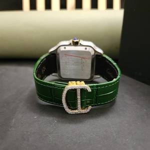 Elegante Reloj de Lujo con Diamantes, Colección de Relojes Analógicos con Movimiento de Cuarzo ETA, Resistente al Agua 3BAR, Caja Cuadrada de Acero Inoxidable - Product Image 3