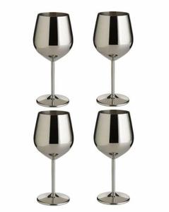 Verre à vin en acier inoxydable longue tige artisanat Design moderne verre à vin en acier et aluminium Avec prix de gros - Product Image 6
