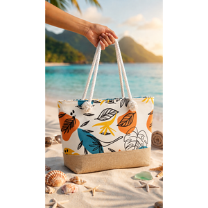 Sac de plage tissé à motifs bohèmes avec doublure en polyester pour l'été 131 - Product Image 1