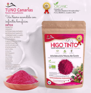 HIGO TINTO in polvere 200g antiossidante naturale, zucchero nel sangue, colesterolo e supporto epatico. Ricco di Fiber, vitamine e minerali. Vegano. - Product Image 2