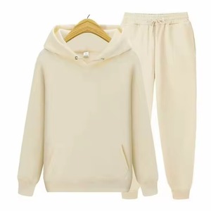 Ensemble de survêtement unisexe de haute qualité en deux pièces avec fermeture éclair, en molleton technique, ample, pantalon de survêtement et sweat-shirt - Product Image 6