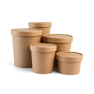 Kraft Paper Disposable Food <b>Container</b> <b>With</b> <b>Lid</b> Restaurant <b>Takeaway</b> Leakproof and Microwavable - Product Image 4
