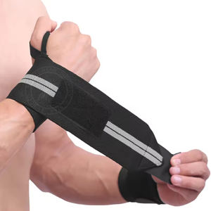 Fitness Training Gym Logo personalizable Correa de muñeca ajustable Powerlifting Levantamiento de pesas Muñequeras Hombres - Product Image 2