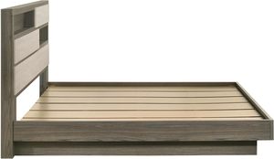 Fenwick Khung giường bằng gỗ hiện đại cỡ Đông <span class=keywords><strong>King</strong></span> Khung Giường Giường gỗ sồi Xám/hạnh nhân 48 inch Giường đồ nội thất gia đình - Product Image 5