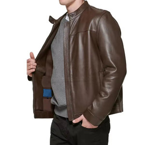 100% Leather Causal Look <b>jacket</b> for men men's <b>jackets</b> New Style Vintage New Design Breathable Solid Color Leather <b>Jacket</b> Men's - Product Image 4