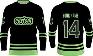 Jersey de hockey liso con estampado bordado de sarga de aparejos personalizados Jersey de hockey sobre hielo en blanco personalizado - Product Image 5