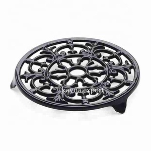Classic Aluminum Leaf Style Eco-Friendly <b>Trivet</b> Kitchenware Use Countertop Restaurant Hotel Table Decor Black Finished <b>Trivet</b> - Product Image 2