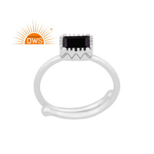Anillo apilable de piedras preciosas espinales negras naturales de plata de ley fina superventas, joyería personalizada para mujer, regalo para ella - Product Image 1