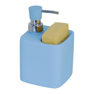 MSV "Malaga" ceramic <b>soap</b> distributor in light <b>blue</b> - Product Image 1