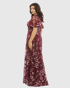 Vestido Halter con cuentas y cuello en V sexy para mujer, corpiño adornado a mano pesado de manga corta, sólido, hasta el suelo, fiesta de graduación, noche, Natural - Product Image 2