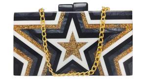 Bolsos de Mano de Resina Hechos a Mano con Cristales, Diseño Único de Artesanos Indios, Obra de Arte Maestra - Product Image 1