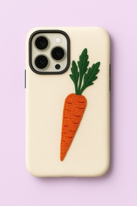 Tela duradera y ligera con bordado detallado Funda de teléfono con bordado de frutas de piña Premium Funda trasera hecha a mano - Product Image 6