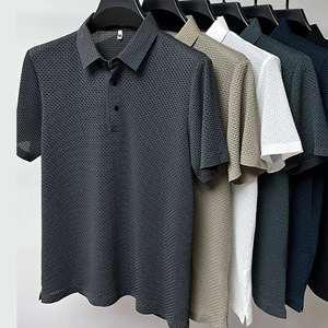 Polos de algodón de alta calidad para hombre, polos de Golf con logotipo personalizado, jersey de gran tamaño, camisetas de punto en blanco de Color sólido de manga corta - Product Image 4