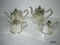 Service à thé de luxe de haute qualité en argent plaqué, écologique, 1000 ml, avec tasse et soucoupe, pour hôtel et restauration