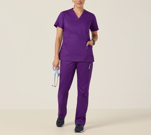 Conjuntos de Uniformes Médicos con Logotipo de Marca Personalizado, Tela Elástica en 4 Direcciones, Ropa de Hospital, Mezcla de Algodón/Poliéster, Conjuntos de Uniformes para Mujer - Product Image 3