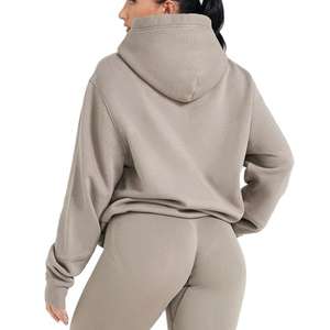 Sudadera con Capucha Extra Grande de Felpa para Mujer, Sudadera Larga de Algodón, Sudadera con Capucha de Talla Grande, Ropa de Calle, Sudadera Cálida de Invierno - Product Image 3