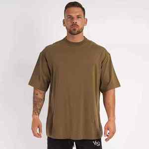 T-shirt Homme en Coton Premium Épais à Épaules Tombantes, Personnalisable avec Logo OEM, Vente en Gros - Product Image 1