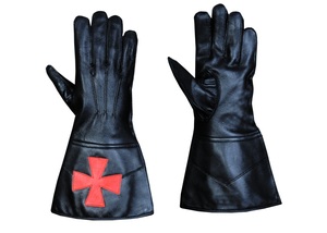 Prix usine de haute qualité maçonnique chevalier templier gants en cuir maçon gratuit insignes maçonniques avec qualité supérieure - Product Image 5