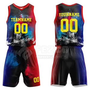 Nouveauté Meilleure qualité Faible MOQ Respirant Grande taille Uniforme de basket-ball pour hommes adultes Léger Confortable 100% polyester - Product Image 1