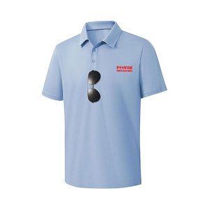 เสื้อโปโลสำหรับผู้ชายเสื้อโปโล100% โพลีเอสเตอร์ปักลายปรับแต่งได้ลายพื้นสำหรับใส่นอกบ้านของผู้ชาย - Product Image 2