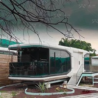 Conteneur de camping portable en forme de capsule, restaurant extensible, maison préfabriquée pliable de grande taille Guangzhou Arménie